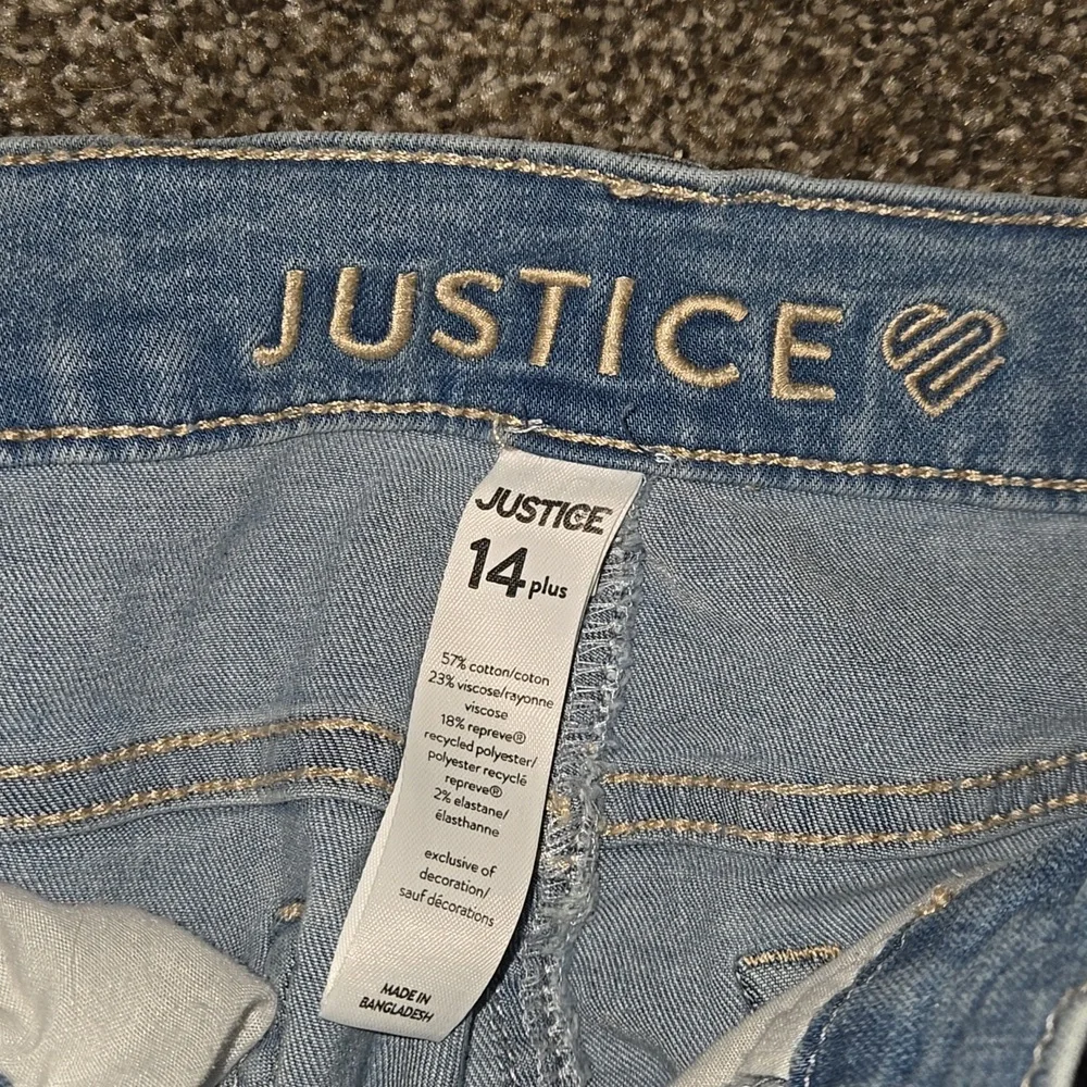 Justice pants size 14plus
